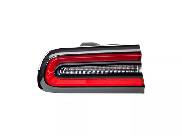 CAPA Replacement Outer Tail Light; Black Housing; Red/Clear Lens; Driver Side (08-14 Challenger)