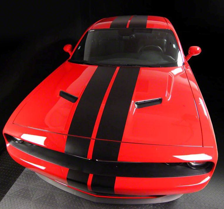 Challenger Over Top Shaker Style Stripes; Matte Black (19-23