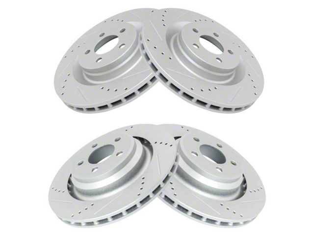 Performance Drilled and Slotted Rotors; Front and Rear (08-14 Challenger SRT8; 2015 Challenger Scat Pack; 2016 Challenger 392 HEMI Scat Pack Shaker; 16-18 Challenger R/T 392, R/T Scat Pack)