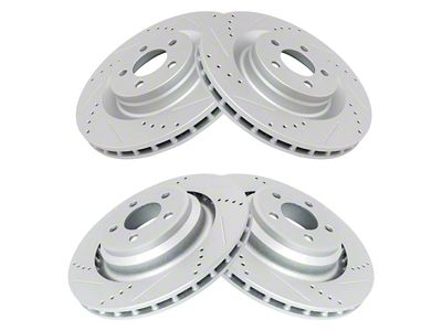 Performance Drilled and Slotted Rotors; Front and Rear (08-14 Challenger SRT8; 2015 Challenger Scat Pack; 2016 Challenger 392 HEMI Scat Pack Shaker; 16-18 Challenger R/T 392, R/T Scat Pack)