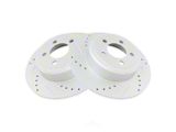 Performance Drilled and Slotted Rotors; Rear Pair (08-23 Challenger w/ Solid Rear Rotors)