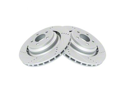 Performance Drilled and Slotted Rotors; Rear Pair (08-14 Challenger SRT8; 15-19 Challenger 392 Hemi Scat Pack, R/T 392, SRT 392, SRT Hellcat, T/A 392)