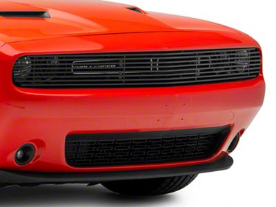 Phantom Style Stainless Steel Billet Upper Grille; Black (15-23 Challenger)