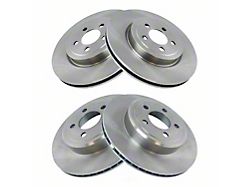 Plain Vented Rotors; Front and Rear (08-20 Challenger w/ 13.60-Inch Vented Rotors)