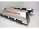 Polished Fuel Rail Covers with 392 HEMI Lettering; Orange Carbon Fiber (15-23 6.4L HEMI Challenger w/o Shaker Hood)