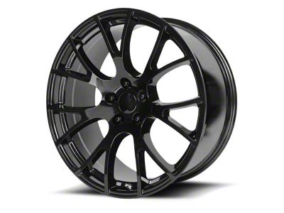 PR161 Gloss Black Wheel; Rear Only; 20x10.5; 25mm Offset (08-23 RWD Challenger, Excluding SRT Demon)
