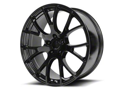 PR161 Gloss Black Wheel; Rear Only; 20x10.5 (08-23 RWD Challenger, Excluding SRT Demon)