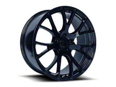 PR161 Gloss Black Wheel; Rear Only; 22x11 (08-23 RWD Challenger, Excluding SRT Demon)