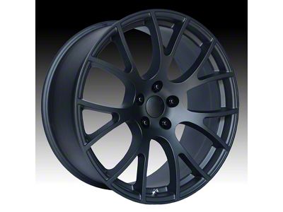 PR161 Matte Black Wheel; Rear Only; 22x11; 18mm Offset (08-23 RWD Challenger, Excluding SRT Demon)
