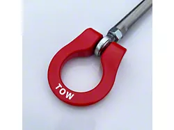 Premium Stealth Tow Hook with Cerakote Black Shaft and Red D-Ring; Front and Rear (15-23 Challenger)