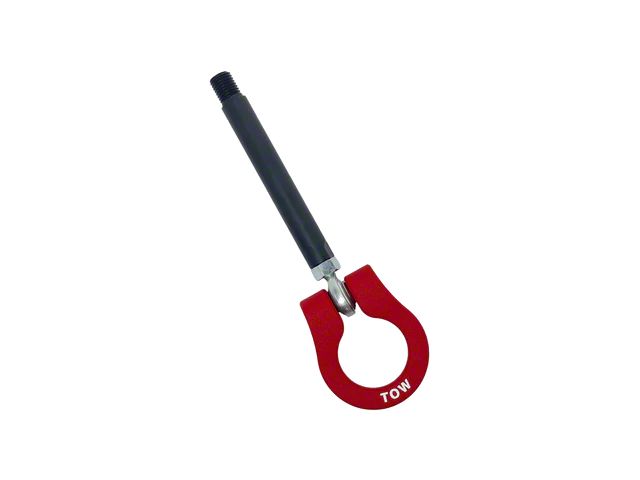 Premium Stealth Tow Hook with Cerakote Black Shaft and Red D-Ring; Front (15-23 Challenger)