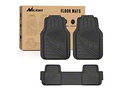 PVC Front and Rear Floor Mats; Black (Universal; Some Adaptation May Be Required)