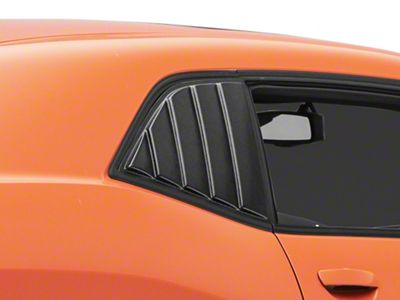 Quarter Window Louvers; Gloss Black (08-23 Challenger)