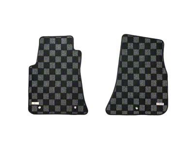 Race Carpet Front Floor Mats; Dark Gray (15-20 Challenger)