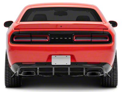 RC Rear Diffuser; Gloss Carbon Fiber (15-23 Challenger, Excluding Widebody)