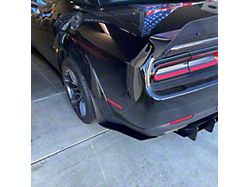 Rear Extensions; Matte Black (18-23 Challenger Widebody)