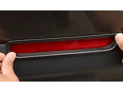 Rear Reflector Trim; Carbon Print (15-23 Challenger)