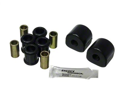 Rear Sway Bar Bushings with End Link Bushings; 14mm; Black (08-23 Challenger)