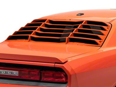 Rear Window Louvers; Unpainted (08-23 Challenger)