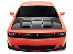 Redeye Style Hood with Vent Scoop; Carbon Fiber (08-23 Challenger)