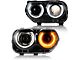 RGB Projector Headlights; Black Housing; Smoked Lens (15-23 Challenger w/ Factory Halogen Headlights)
