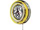Route 66 15-Inch Double Neon Wall Clock