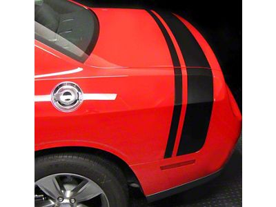 SCAT PACK Style Rear Stripes; Gloss Black (11-14 Challenger)