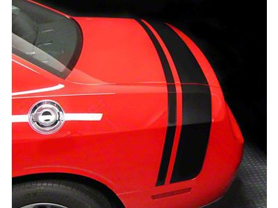 SCAT PACK Style Rear Stripes; Gloss Black (19-23 Challenger)