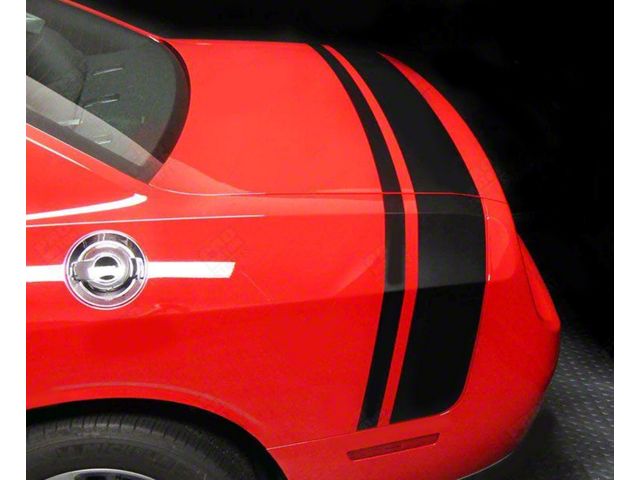 SCAT PACK Style Rear Stripes; Gloss Black (19-23 Challenger)