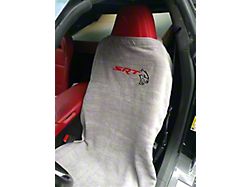 Seat Towel with SRT Hellcat Logo; Gray (Universal; Some Adaptation May Be Required)