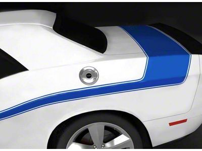 SEMA Mopar Style Side Stripes; Gloss Black (19-23 Challenger)