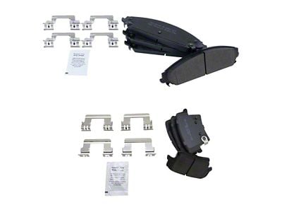Semi-Metallic Brake Pads; Front and Rear (08-19 Challenger w/ 13.60-Inch Rotors)