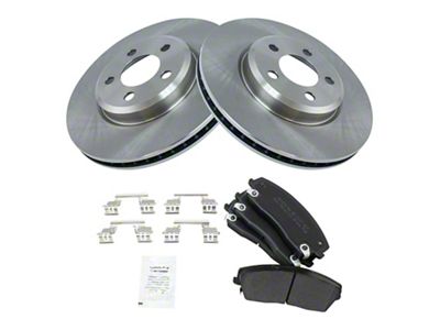 Semi-Metallic Brake Rotor and Pad Kit; Front (09-18 V6 Challenger)