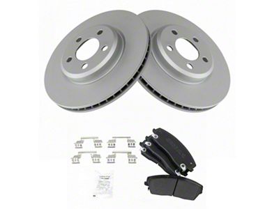 Semi-Metallic Brake Rotor and Pad Kit; Front (09-18 V6 Challenger)