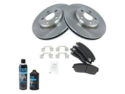 Semi-Metallic Brake Rotor and Pad Kit; Front (09-18 V6 Challenger)