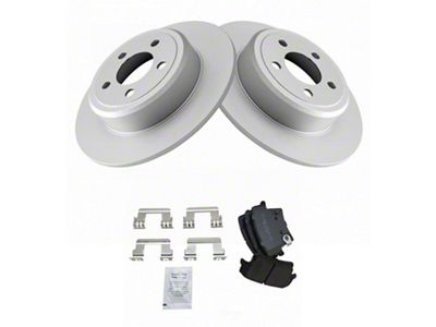 Semi-Metallic Brake Rotor and Pad Kit; Rear (09-19 Challenger w/ Solid Rear Rotors)