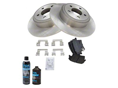 Semi-Metallic Brake Rotor and Pad Kit; Rear (09-19 Challenger w/ Solid Rear Rotors)