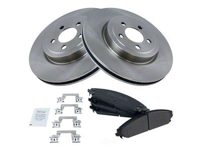 Semi-Metallic Brake Rotor and Pad Kit; Front (08-23 Challenger w/ 13.60-Inch Front Rotors)