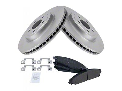 Semi-Metallic Brake Rotor and Pad Kit; Front (08-19 Challenger w/ 13.60-Inch Front Rotors & Vented Rear Rotors)
