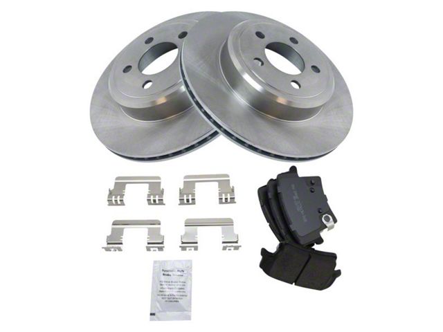Semi-Metallic Brake Rotor and Pad Kit; Rear (08-19 Challenger w/ Vented Rear Rotors)