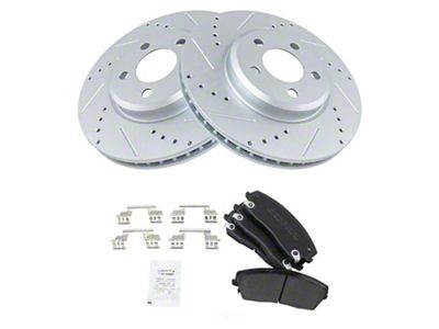 Semi-Metallic Performance Brake Rotor and Pad Kit; Front (09-19 V6 Challenger)