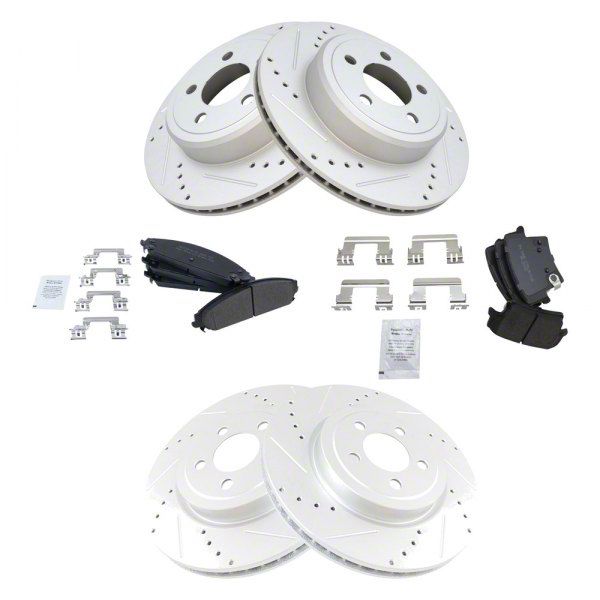 Challenger SemiMetallic Performance Brake Rotor and Pad Kit; Front and
