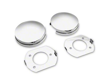 Shock Tower Dome Covers; Chrome (08-23 Challenger)