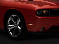 LED Side Marker Lights; Front and Rear; Smoked (08-14 Challenger)