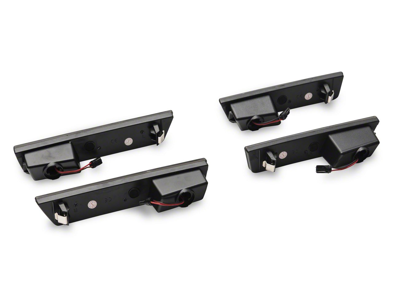 Challenger LED Side Marker Lights; Front and Rear; Smoked (08-14