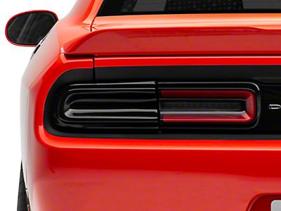 5-Piece Carbon Fiber Look Taillight Cover Trim Kit For 2015+ Dodge Challenger - Self-Adhesive