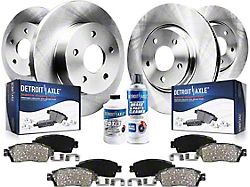 Solid Brake Rotor, Pad, Brake Fluid and Cleaner Kit; Front and Rear (09-20 RWD Challenger SE & SXT w/ Single Piston Front Calipers & Solid Rear Rotors)