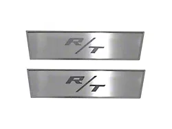 Stainless Door Badge Plate with R/T Logo; Brushed Black (08-14 Challenger)