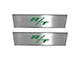 Stainless Door Badge Plate with R/T Logo; Green Carbon Fiber (08-14 Challenger)