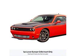 Stainless Steel Billet Lower Grille Overlay; Black (15-23 Challenger w/ Adaptive Cruise Control, Excluding Widebody)